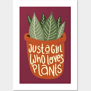 Girl Love Plants Posters and Art